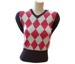 Argyle knitted tank top