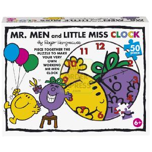 Mr Men Puzzle Clock 50 Piece Jigsaw Puzzle Clock