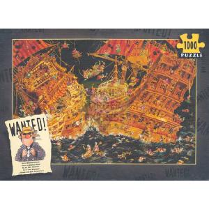 Wanted Getaway Car Fred 1000 Piece Jigsaw Puzzle