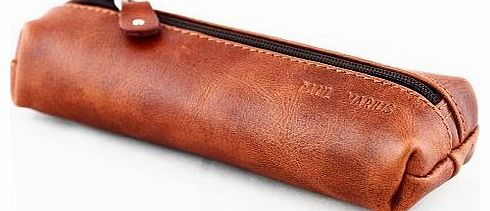 PAUL MARIUS Vintage leather pencil case with zipper LE PLUMIER DE MARIUS