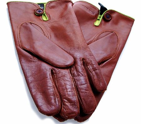 Paul Smith Gloves - Tan Vintage Stripe Piping