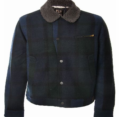 Paul Smith Jeans Wool Mix Check Coat
