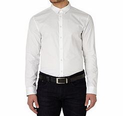 White pure cotton slim-fit shirt