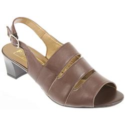 Pavacini Female Cad514 Leather Upper Comfort Sandals in Brown