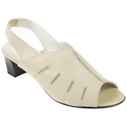 Pavacini Female Cad515 Leather Upper Comfort Sandals in Beige, Tan