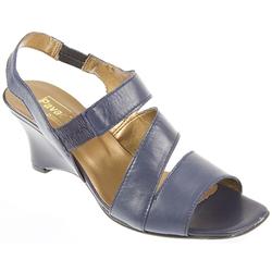 Pavacini Female Cad711 Leather Upper Comfort Sandals in Navy