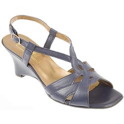 Female Cad718 Leather Upper Comfort Sandals in Navy