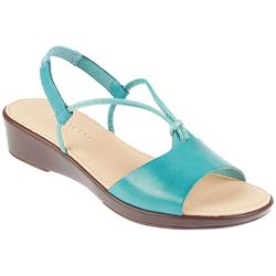 Pavacini Female Des500 Leather Upper Casual Sandals in Turquoise