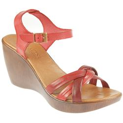 Pavacini Female Des950 Leather Upper Leather Lining Casual Sandals in Red