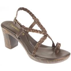 Female Fad753 Leather Upper Comfort Sandals in Brown, White