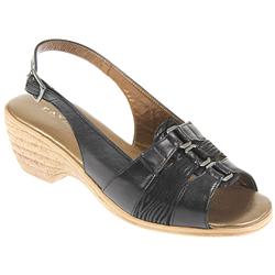 Pavacini Female Jes757 Leather Upper Leather Lining Comfort Sandals in Black