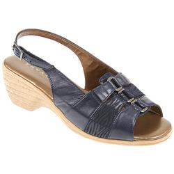Pavacini Female Jes757 Leather Upper Leather Lining Comfort Sandals in Navy