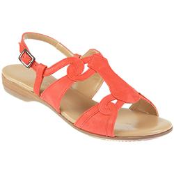 Female Jes954 Leather Upper Leather Lining Casual in Coral, Green, Off White
