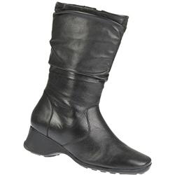 Female Mel Leather Upper Leather Lining Boots in Black, Brown