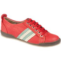 Female NAP1101 Leather Upper Leather Lining Casual Shoes in Red