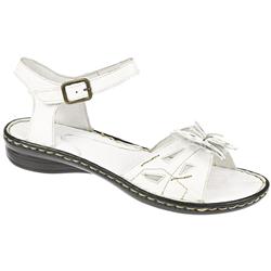 Pavers Comfort Female Pia Leather Upper Leather Lining Comfort Sandals in Black, Off White