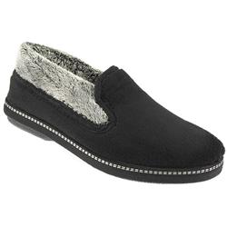 Female RELAX1002 Textile Upper Textile Lining Comfort House Mules and Slippers in Black