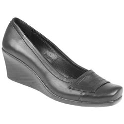 Pavers Comfort Female Sul802 Leather Upper Leather Lining Pavers in Black Antique