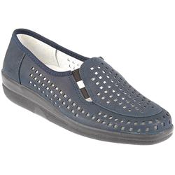 Pavers Female Aco900 Leather Upper Leather/Other Lining Casual Shoes in Navy Nubuck, Silver