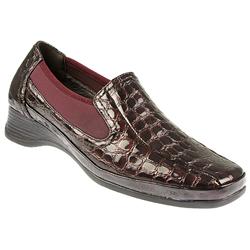 Pavers Female AVAIL1000 Leather Upper Leather Lining Casual Shoes in Burgundy Croc Patent