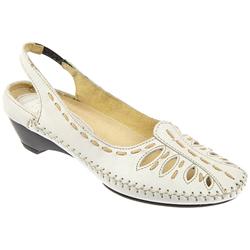 Female Capo704 Leather Upper Leather Lining Comfort Sandals in Off White