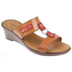 Pavers Female Clax702 Leather Upper Leather Lining Comfort Summer in Tan Multi