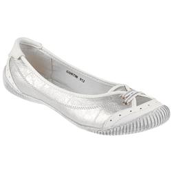 Pavers Female Cortin913 Leather/Textile Lining Casual Shoes in White-Silver