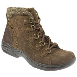 Female EARTH1001 Leather nubuck Upper Textile Lining Casual Boots in Brown