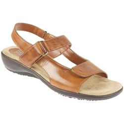 Female Earth707 Leather Upper Textile/Leather Lining Casual Sandals in Tan