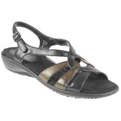 Female Earth911 Leather Upper Leather Lining Casual Sandals in Blackmulti, Browm Multi, Green Multi
