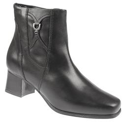 Female JEAN1006 Leather Upper Comfort Ankle Boots in Black