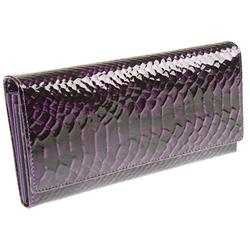 Female JIAN1002 Leather Upper Leather Lining Bags in Purple Croc