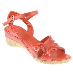 Female Kap905 Leather Upper Leather Lining Casual Sandals in Red