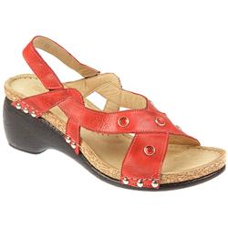 Pavers Female Kary704 Leather Upper Leather Lining Casual in Red