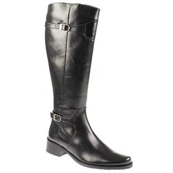 Female NIN1022 Leather Upper Leather Lining Comfort Boots in Black