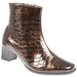 Female Pkl813 Leather Upper Textile/Other Lining Ankle in BROWN CROC