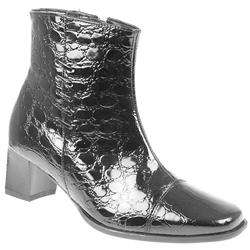 Female Pkl813 Leather Upper Textile/Other Lining Comfort Ankle Boots in Black Croc