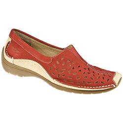 Pavers wide Female Lulu Leather Upper Leather Lining Casual in Beige, Red Nubuck, White