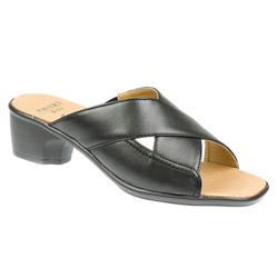 Female Sophie Leather Lining Mules in Black