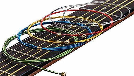 Paxcoo Colorful Guitar Strings Set for Acoustic Guitar