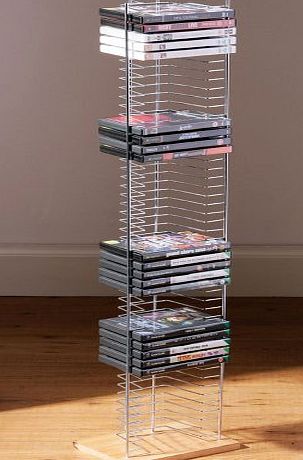 Payless Shop TOWER - Free Standing DVD Storage Rack - Silver