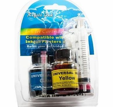 Colour Printer Ink Cartridge Refill Kit for Brother, Canon, Dell, HP, Lexmark Printers