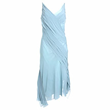 Pale blue chiffon wave dress
