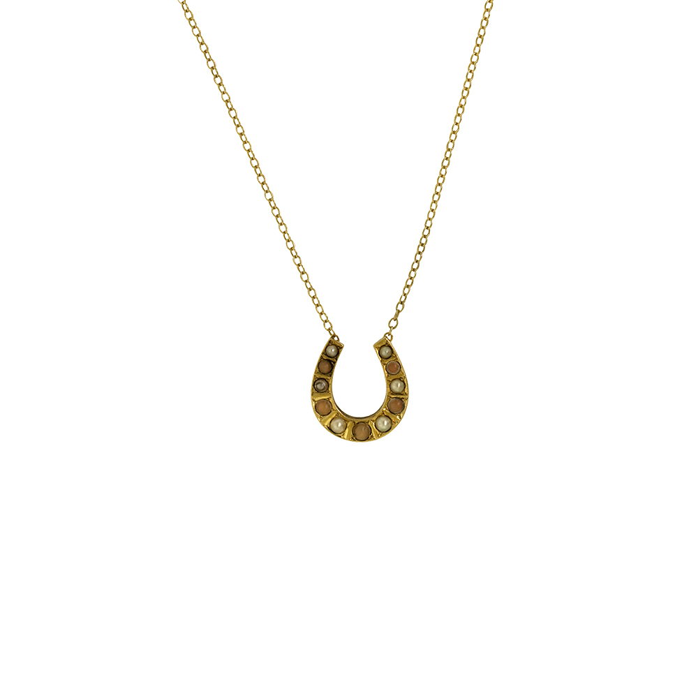 Pearl Horseshoe Necklace