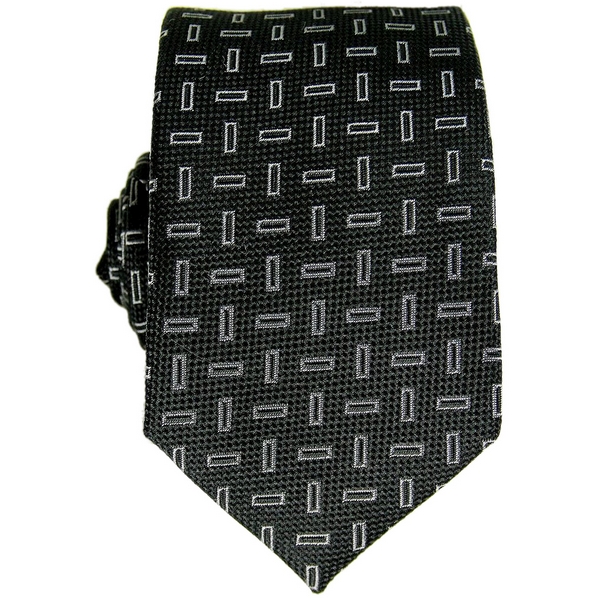 Black Rectangles Pattern Tie by