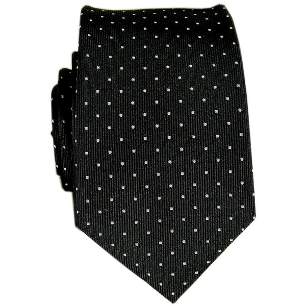 Black Tie with White Spots by