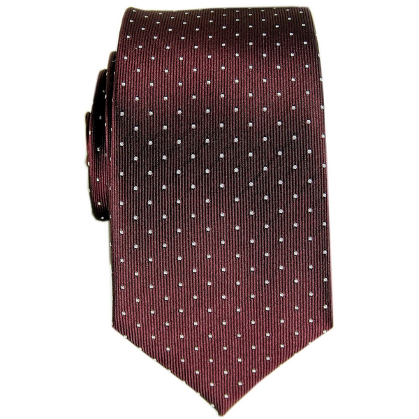 Red Tie with White Spots by