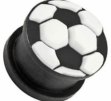 8mm Flexible Silicone Football Fan World Cup Plug Flesh Tunnel Lots of Other Sizes Available in our Pegasus Body Jewellery Amazon Shop