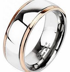 Pegasus Body Jewellery His Solid titanium Rose Gold Wedding Band Ring Size 10 Or Uk T Matching Rings For her available in o