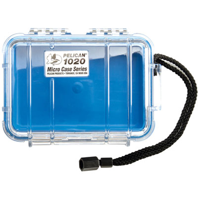 Peli 1020 Microcase Clear with Blue Liner
